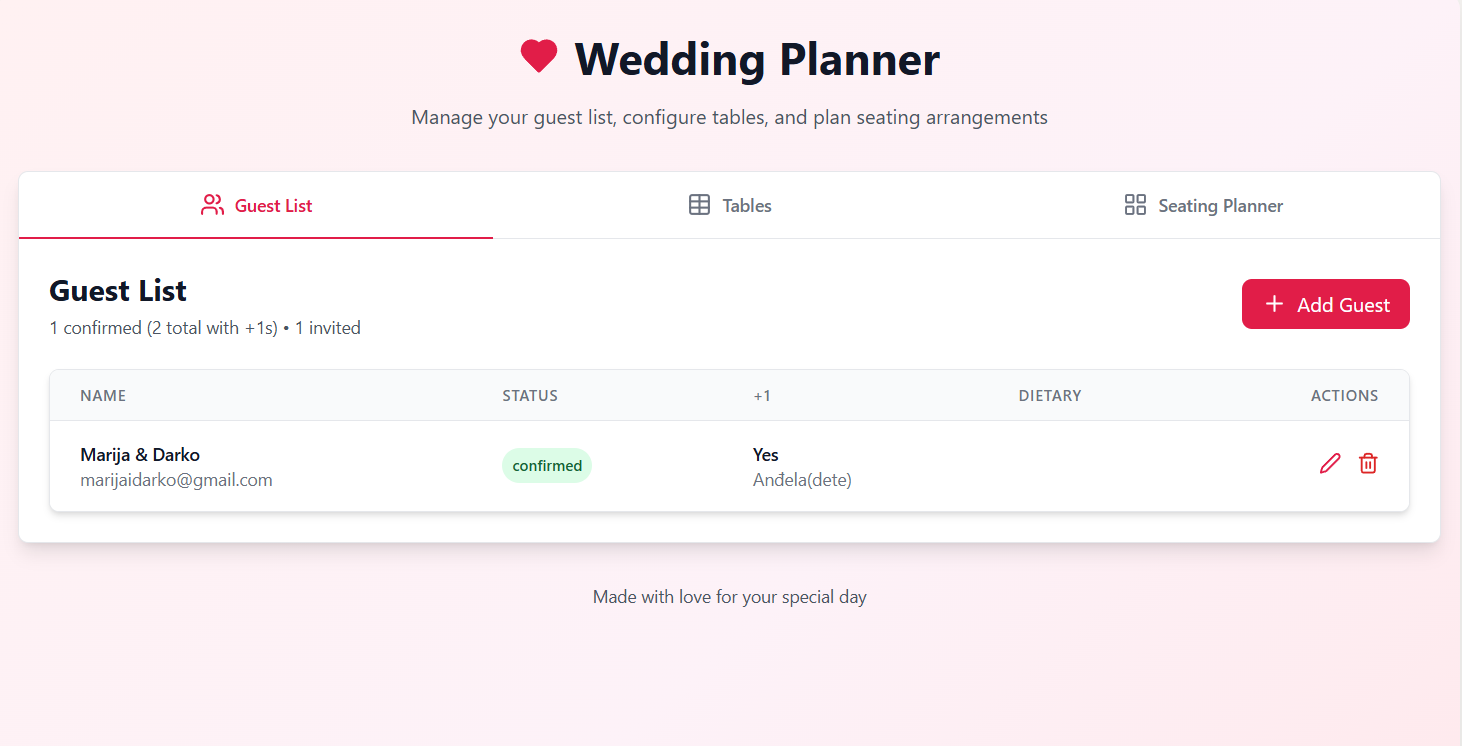 Seating Planner 2