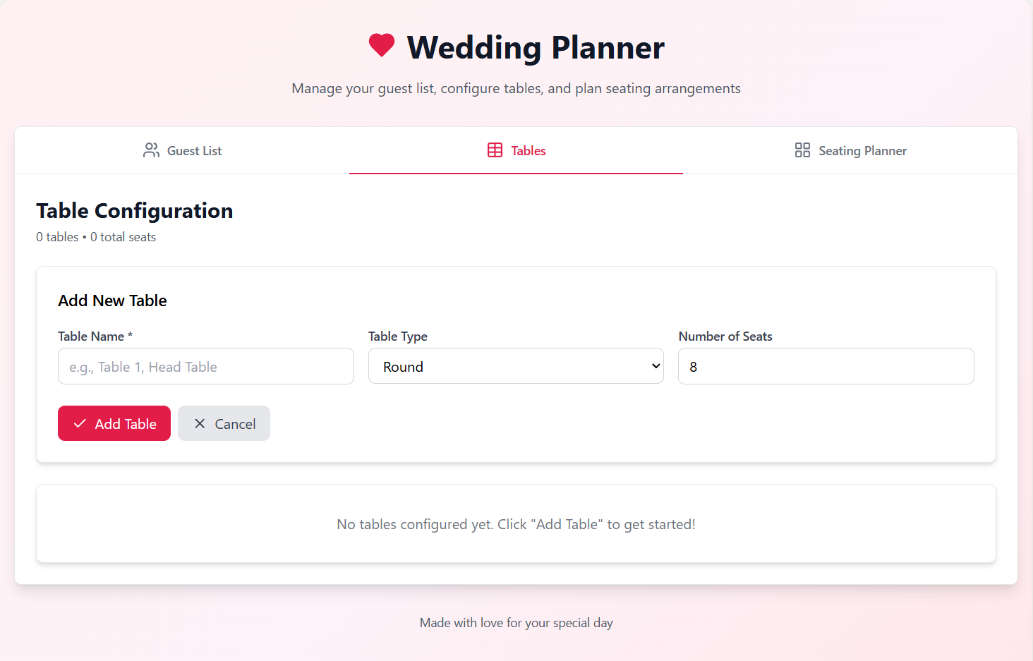Seating Planner 5